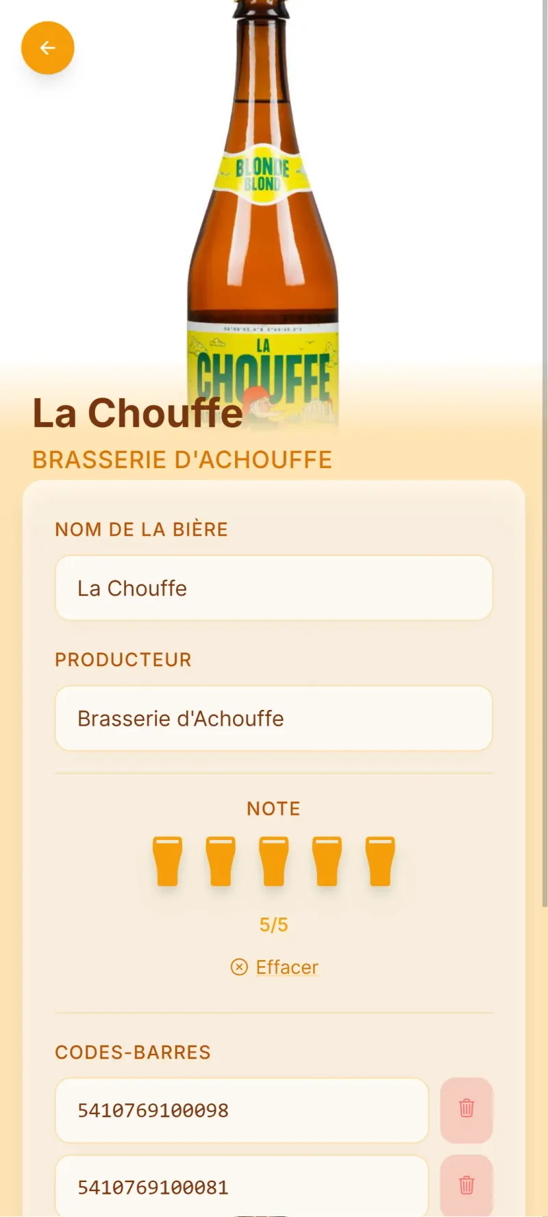 BeerCheck capture d'écran