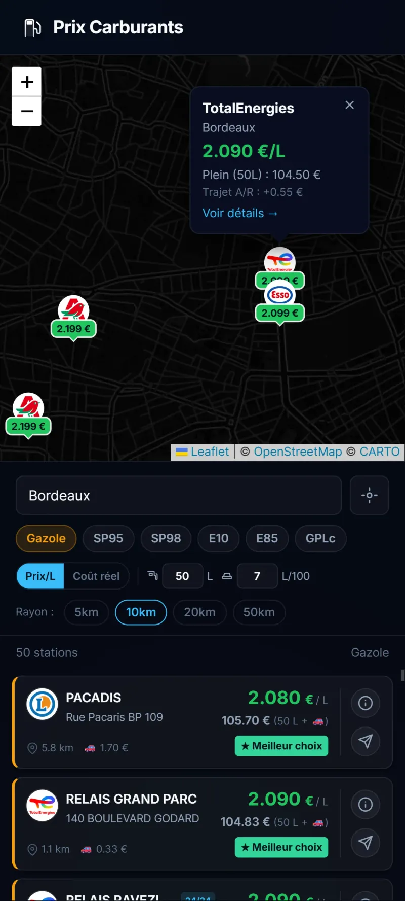 Prix Carburants capture d'écran