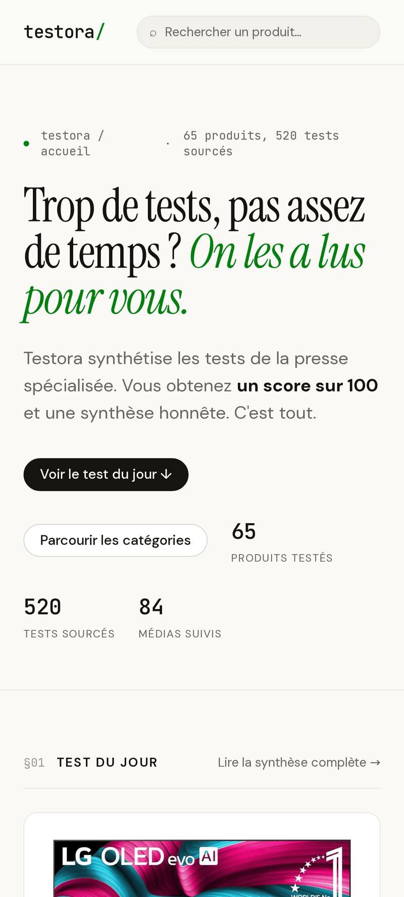 Testora capture d'écran