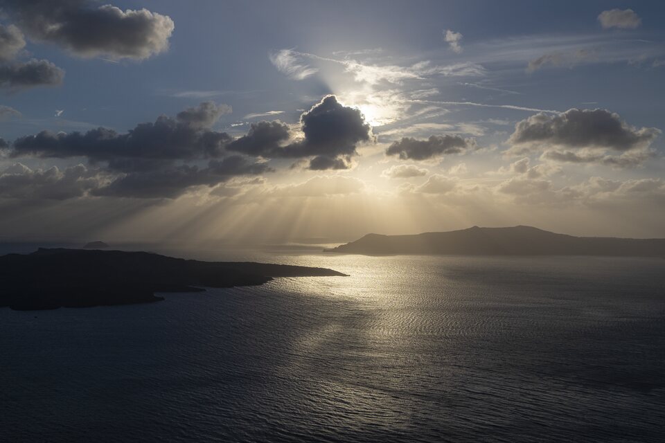 Les reflets dorés de la Mer Égée