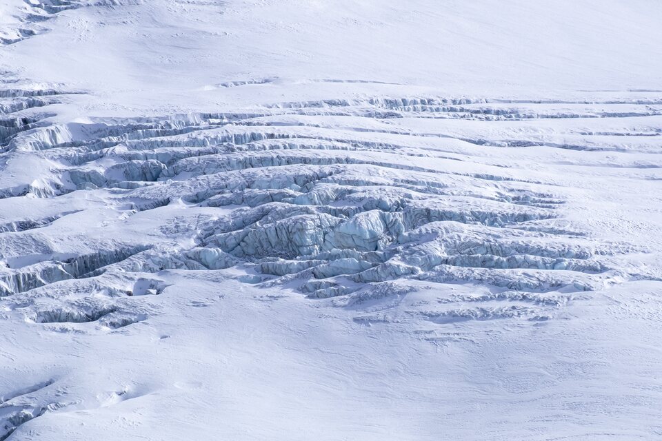Les crevasses du glacier du Tour